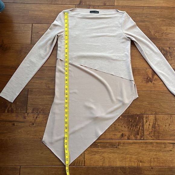 Zara Asymmetrical Long Sleeve Top Dusty Size S - Picture 6 of 6